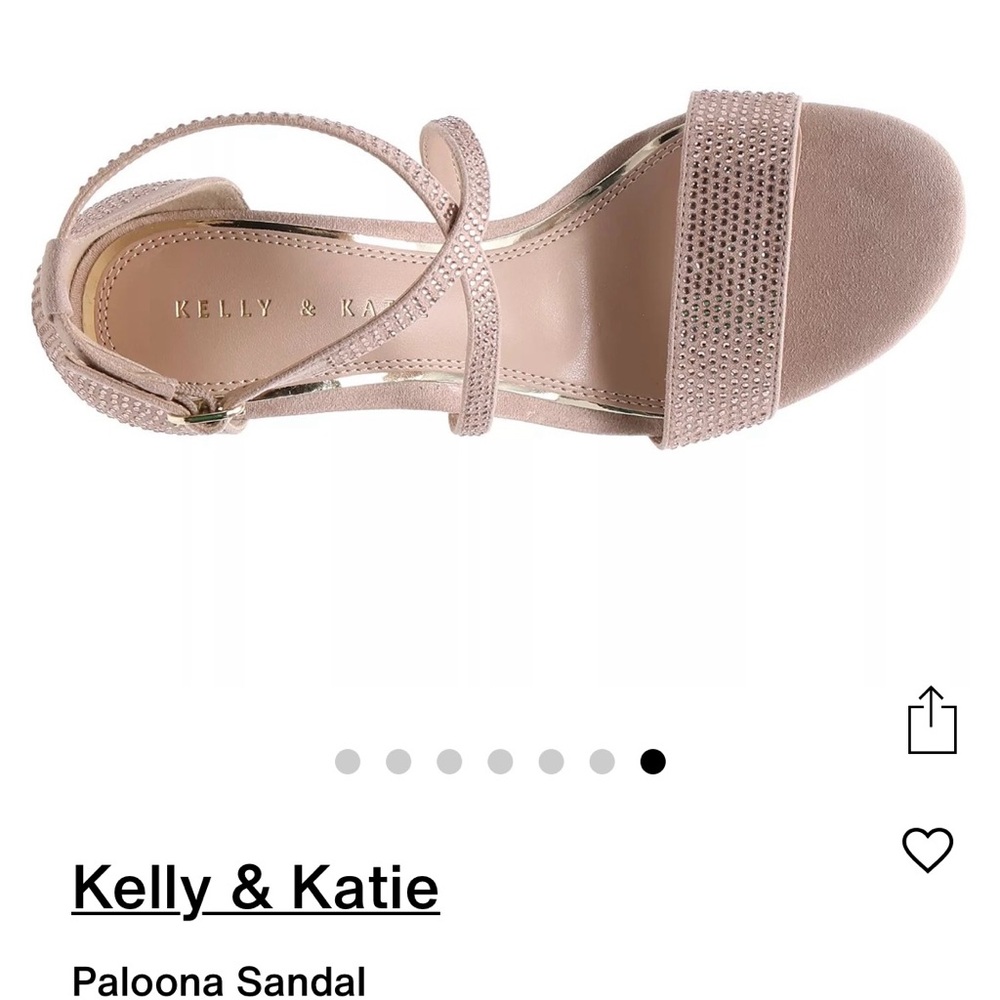 Kelly & Katie Rhinestone Block Heel Sandals